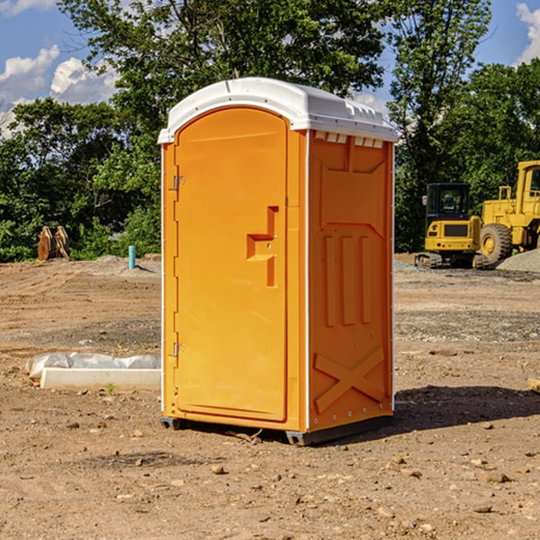 how often are the portable restrooms cleaned and serviced during a rental period in Crescent OR